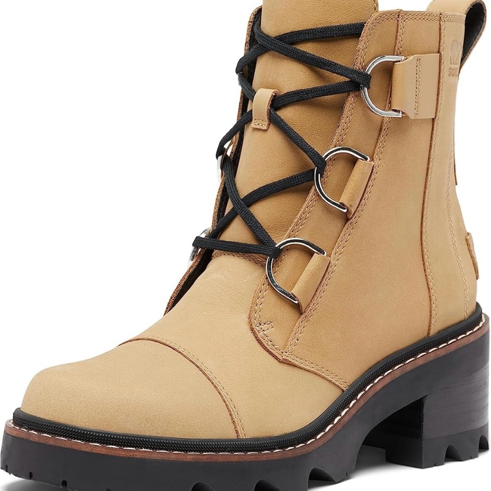 Women's Tan Lace-Up Boots